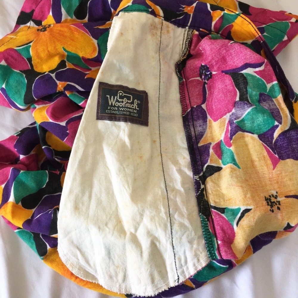 Woolrich Skirt 14 Floral Vintage Midi Button Down - Picture 8 of 8